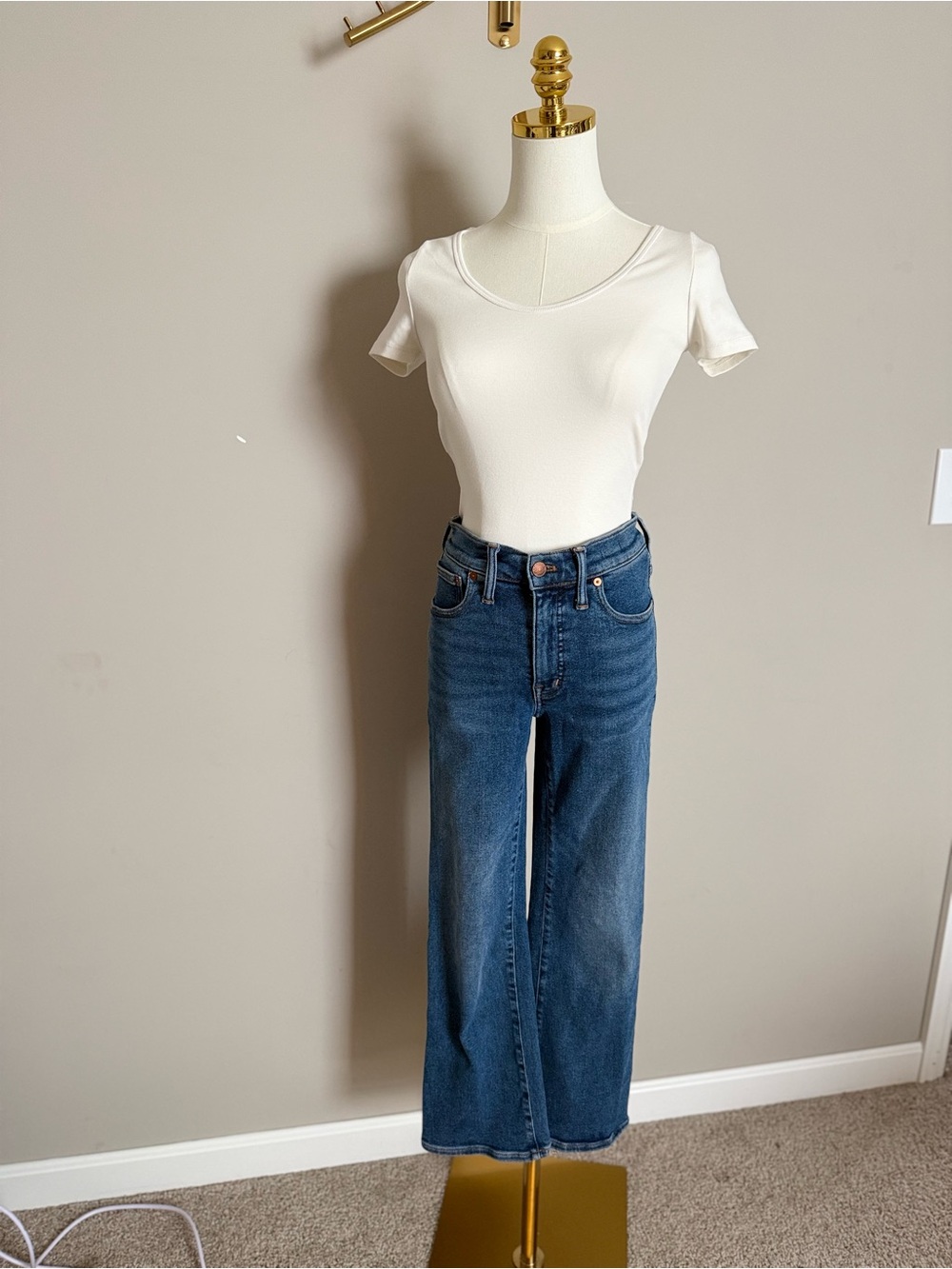 Madewell Cali Demi Boot Jeans 27 High Rise Medium Wash